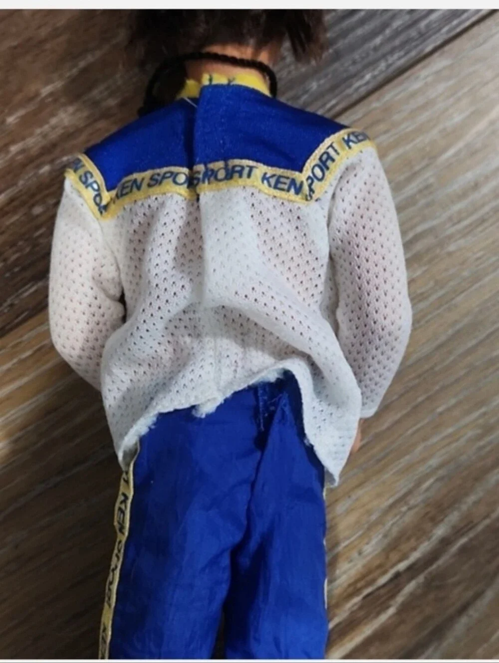 Vintage Ken Sport Barbie Doll Tracksuit & Floral Swimsuit Blue Yellow White Mesh